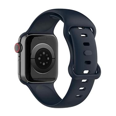 Imagem de Pulseira Sport Borboleta compatível com Apple Watch 45mm 44mm 42mm - Marca LTIMPORTS (Azul Escuro [Tam. G])