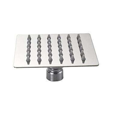 Imagem de Chuveiros tipo cascata ultrafinos de aço inoxidável de 8 polegadas. Chuveiros tipo chuva de alta pressão (prata), prata