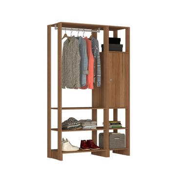 Imagem de Smart Closet Yes Com Cabideiro 6 Prateleiras e Porta Nova Mobile - Montana