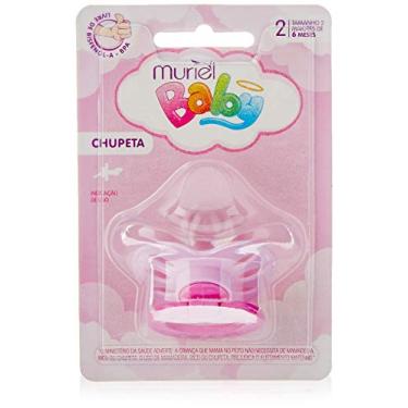 Imagem de Muriel Chupeta Borboleta Redonda Silicone Nº2 - Rosa, Muriel