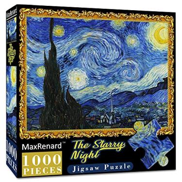 Imagem de MaxRenard Starry Night 1000 Piece Puzzle - Van Gogh Artwork Jigsaw for Adults