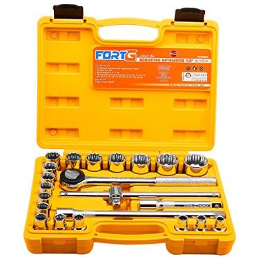 Imagem de Jogo de Soquetes Estriados de 1/2 Pol. com 22 Peças-FORTGPRO-FG8950