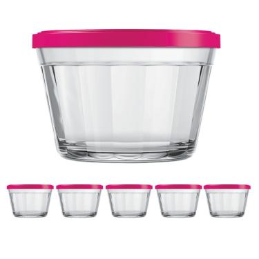 Imagem de Kit Pote Copo Americano C/Tampa Cor Sortida 600ml Nadir 5Un