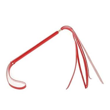 Imagem de Chicote fino com 6 tiras feito em couro vermelho Ktoy