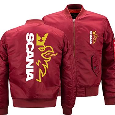 Imagem de Jaquetas masculinas para Scania Zip Up Manga Longa Casual Outwear Jaqueta Bomber Outwear Casacos Uniformtops Track Jacket Windbreaker Sweatshirts Presente