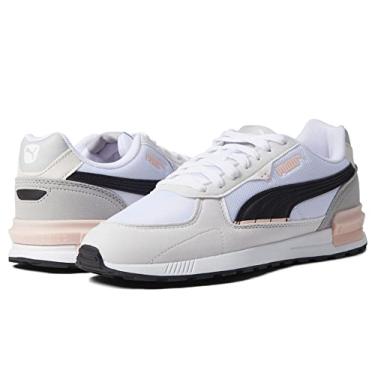 Imagem de PUMA Tênis feminino Graviton, Branco e preto nimbus nuvem-glacial azul-lótus, 36