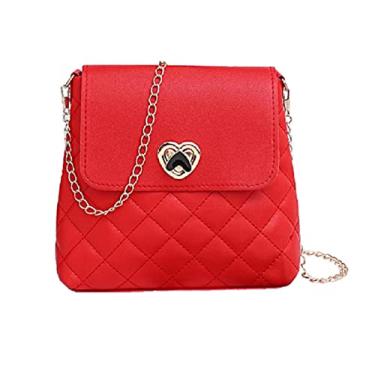 Imagem de ZUKKY Nova bolsa de ombro feminina Trend bolsa transversal diamante quadriculada vermelha