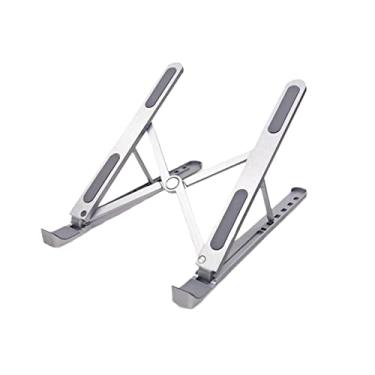 Imagem de Suporte de laptop de alumínio ajustável para Maxbook, tablet, notebook, mesa, almofada de resfriamento dobrável, suporte para laptop atualizado