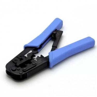 Imagem de Kit Alicate de Crimpar Rj45 Rj11 Rj12 + Testador de Cabos