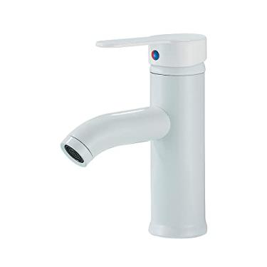 Imagem de Torneiras da bacia do banheiro Misturador frio/quente torneira da pia da bacia de água dourada preta torneira da cozinha vaso do banheiro torneira da pia de um furo, branco curto, china