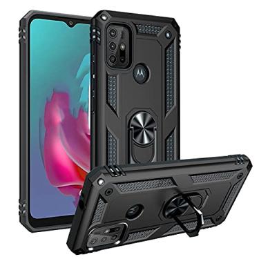 Imagem de YUNCHAO Caixa de telefone Para Motorola Moto G10 / G30 TPU à prova de choque + Case de proteção de PC com suporte rotativo de 360 ​​graus capa para celular