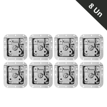 Imagem de Fecho de Metal Médio Borboleta c/Porta Cadeado - Kit 8 Un