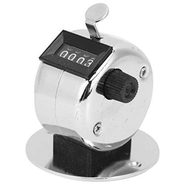 Imagem de Contador manual mecanico,mini-prensa manual de 4 d¨ªgitos Ferramenta de contagem port¨¢til para contar pessoas no aer¨®dromo, receber mercadorias no terminal, estat¨ªsticas de f¨¢brica, Contador manu