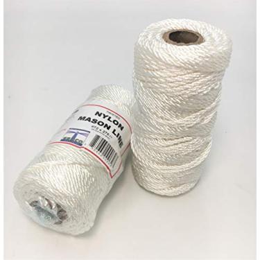 Imagem de Great White Twisted Nylon Seine Twine #72, Fibra de alta resistência à tração, linha maçon, acampamento, barco, pesca, caça, sobrevivência, cabo de amarrar, artesanato, marinheiro, 100% náilon americano (270 pés) Feito nos EUA