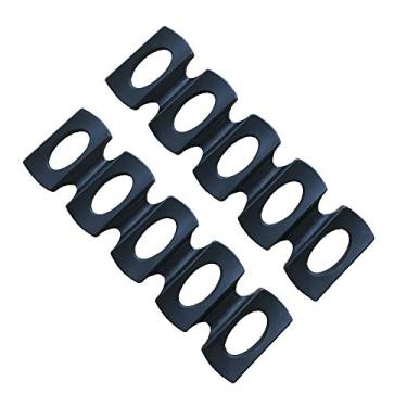 Imagem de Embalagem com 2 garrafas pretas e latas de garrafas de vinho dobráveis e fáceis de empilhar, economizador de espaço perfeito para armário de cozinha e prateleira de armazenamento de geladeira da Ucity