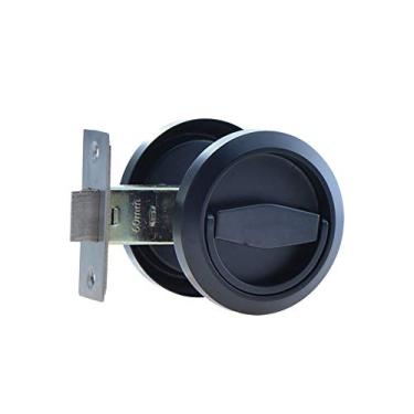 Imagem de 304 fechaduras de aço inoxidável para móveis, fechaduras ocultas embutidas, maçanetas de porta fechadas e cadeados sem chaves (preto)