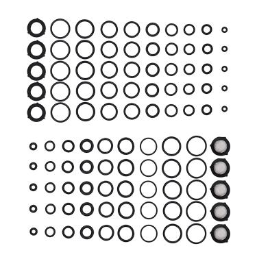 Imagem de PWACCS Kit de anel-O de alta pressão, anel de borracha de substituição para arruela elétrica, gerenal para bomba, acoplador, adaptador, mangueira, arma e bocal, 100 peças