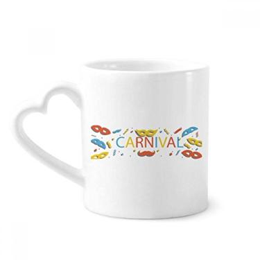 Imagem de Caneca Cabeça de Barba Feliz Carnaval de Veneza Caneca de Café Cerâmica Copo de Coração de Vidro