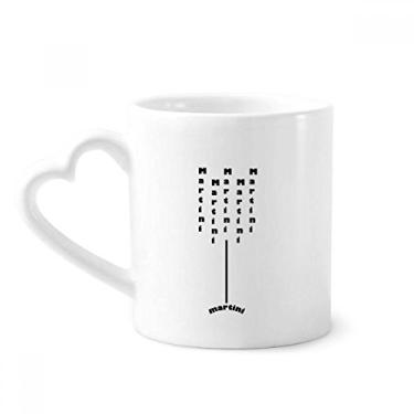 Imagem de Martini com sua xícara caneca café cerâmica copo de coração de vidro
