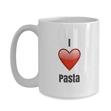 Imagem de Caneca de café de cerâmica exclusiva I Love Pasta ideia de presentes