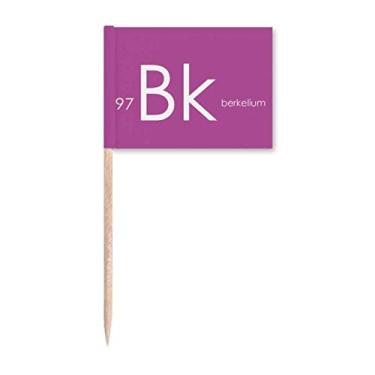 Imagem de Elementos Químicos Mesa de Período Actinida Berkelium Bk Bandeiras de Palito de Dente Marcador Topper Decoração de Festa
