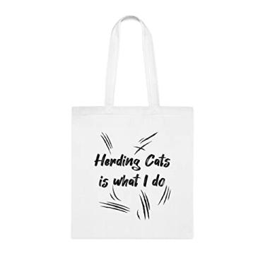 Imagem de Sacola de gatos pastoreio, presente de gatos pastoreios, bolsa de ombro de gatos pastoreios, sacos reutilizáveis de gatos de pastoreio, ideia de presente de cesta de natal de aniversário,