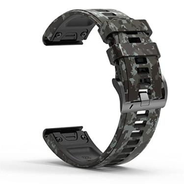 Imagem de COOVS A nova pulseira de relógio de 26 22 mm para Garmin Fenix 6X 6 6s Pro 5S Plus 935 3 HR relógio de liberação rápida silicone alça de pulso Easyfit (cor: cinza, tamanho: 22 mm)