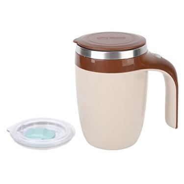 Imagem de Caneca de mistura elétrica automática, garrafa térmica de café, caneca de agitação magnética de aço inoxidável copo elétrico portátil para leite de café com deficiência de idosos (380 ml)