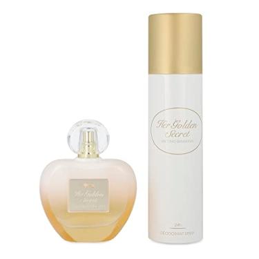 Imagem de Antonio Banderas Kit Her Golden Secret Perfume Feminino 80ml + Desodorante 150ml