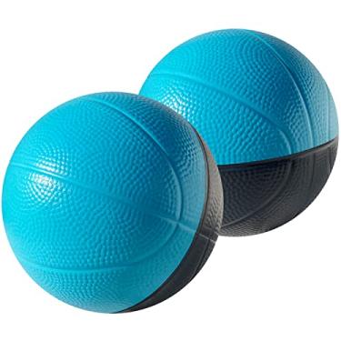 Imagem de Botabee Mini bolas de basquete de espuma de 10,16 cm para mini basquete ou jogos de basquete sobre a porta, pacote com 2 | Basquete de espuma seguro e silencioso para cestas de basquete Nerf e outros mini aros internos