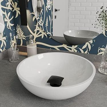 Imagem de Cuba Pia Banheiro Venus e Valvula Inox Click Black Cor: Branco