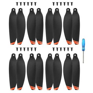Imagem de HeiyRC Mavic Mini 2 Propeller 16pcs Replacement Blades Props for DJI Mini 2 Drone Spare Airscrew Parts,Black Orange