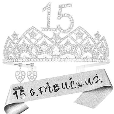 Imagem de Aniversário de 15 anos, 15 decorações fabulosas, presentes de aniversário de 15 anos, ideias de aniversário de 15 anos, decorações de aniversário de 15 anos, meninas de 15 anos, tiara de 15 anos, faixa de 15 anos, coroa de aniversário de 15 anos, coroa de aniversário de 15 anos
