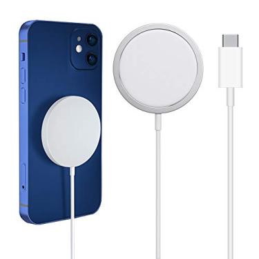 Imagem de Carregador Mag-Safe 2020, carregamento rápido de 15 W, carregador magnético para celular compatível com iPhone 12 Mini/12 Pro/12 Pro Max/SE 2/11, AirPods Pro