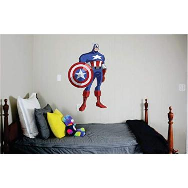 Imagem de Adesivo De Parede Decorativo Capitão América tamanho 50x90cm