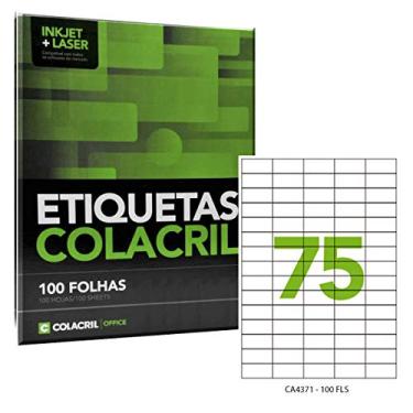 Imagem de Etiqueta Adesiva A4 CA4371 42 x 19,8 mm 100 Folhas Colacril