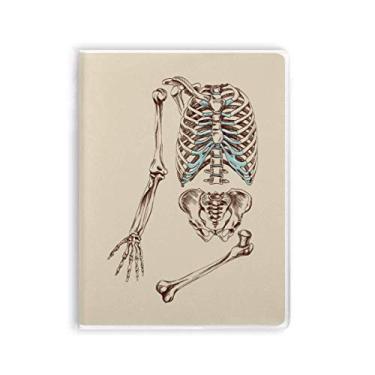 Imagem de Caderno de esqueleto humano para esboço Art Deco, moderno, capa de chiclete, diário de capa macia