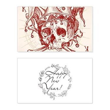 Imagem de Coringa, Coringa, Coroa, Coroa, Esqueleto Cartão, Cartão de Ano-Novo, Mensagem de Abençoamento, Presente