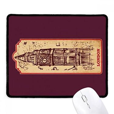 Imagem de Tapete de borracha para jogos Big Ben England com estampa de marcos e bordas costuradas