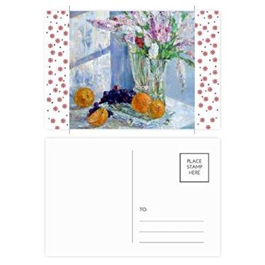 Imagem de Still Life Vaso Flor Uva Natal Natal Celebração Cartão Postal Blessing Mailing Card