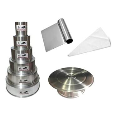 Imagem de Kit Confeiteiro (6 Formas + Bailarina 30cm + Espátula Tubular + Saco Confeitar)