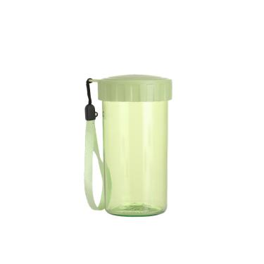 Imagem de Copo de água de plástico para esportes portátil Handy Cup copo reto de mão selado com espaço_Verde