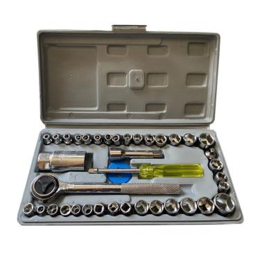 Imagem de Jogo De Soquetes Chave Catraca 1/4 - 40 Pçs