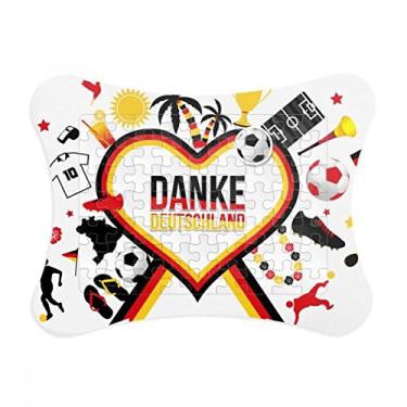 Imagem de Moldura de quebra-cabeça com estampa de cultura da bandeira do futebol alemão, enfeite de quebra-cabeça