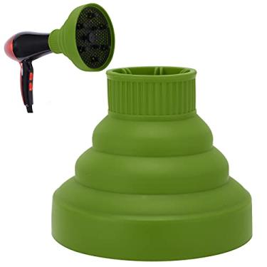 Imagem de Difusor Portátil do Cabelo do Curso, Difusor Dobrável do Secador de Cabelo Com Tomada de Ar Densa para Ondular (Verde)