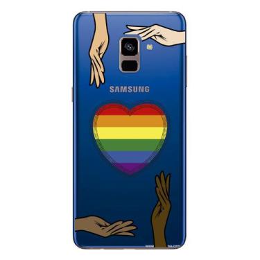 Imagem de Capa Case Capinha Samsung Galaxy A8 Plus Arco Iris Etnias - Showcase