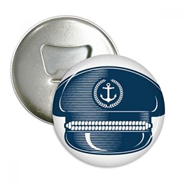 Imagem de Sailor Hat Navegação Militar Oceano Abridor de Garrafa Redondo, Ímã, Pinos Ímã, Botão, Presente 3 Peças