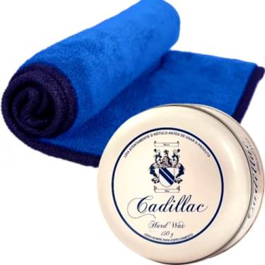 Imagem de Cera Carnaúba Hard Wax Brilho Espelhado 150g Cadillac + Pano de Microfibra 600gsm