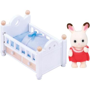 Imagem de Sylvanian Families - Bebê Coelho Chocolate e Cama - Epoch