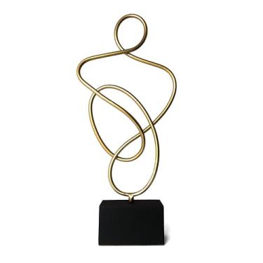 Imagem de Escultura Curvas Dourada
